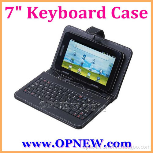 7" Keyboard Case Leather Case for 7 inch Android Tablet PC USB/Mini USB/Micro interface with Stand OPNEW
